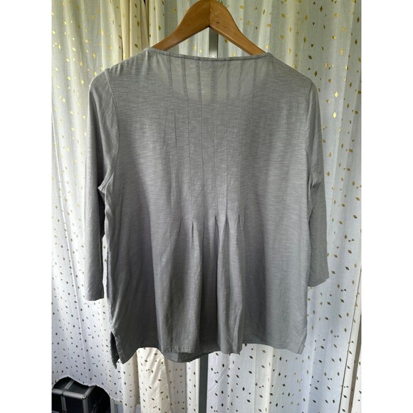 J. Jill Embroidered Eyelet Applique Lace Crochet Knit Tunic Blouse Petite M - Picture 4 of 9